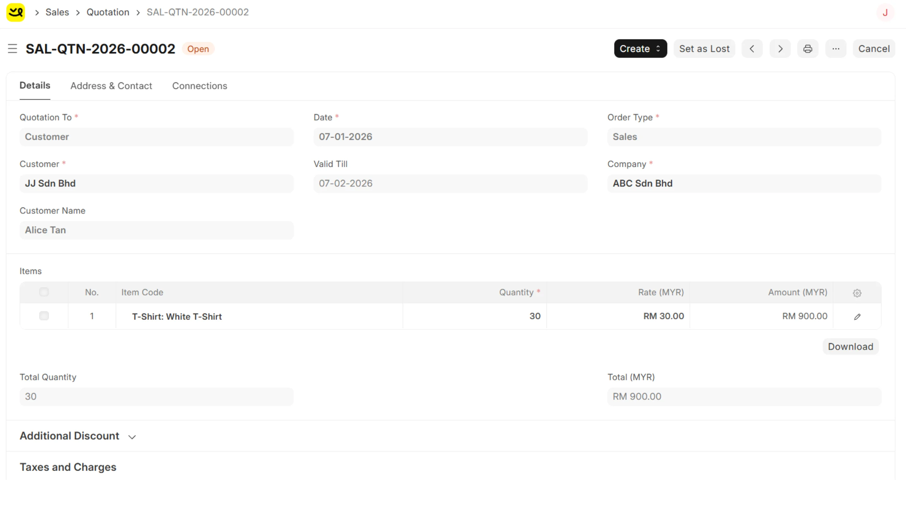 Sales and Billing