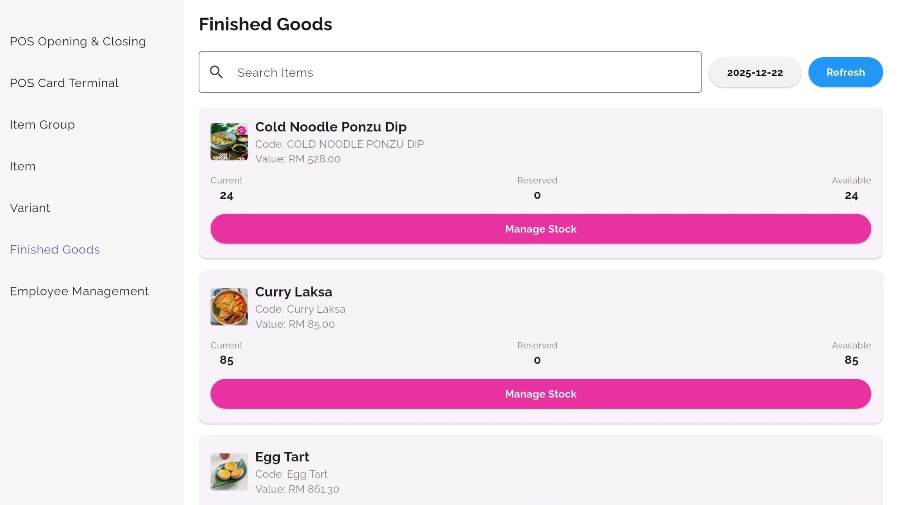 Inventory and Finished Goods